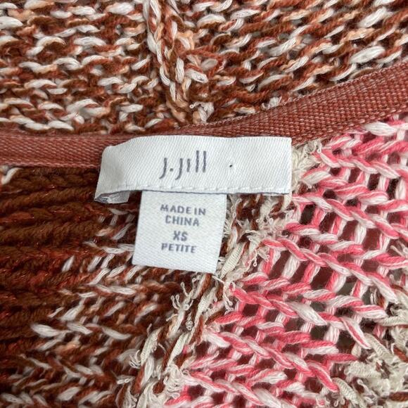 J. Jill Petite Cable Knit Open Front Multicolor Cardigan XS Petite - Picture 7 of 8